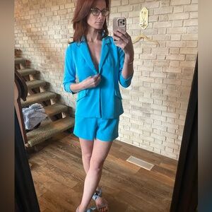 Skies Are Blue 2 piece blazer and shorts set